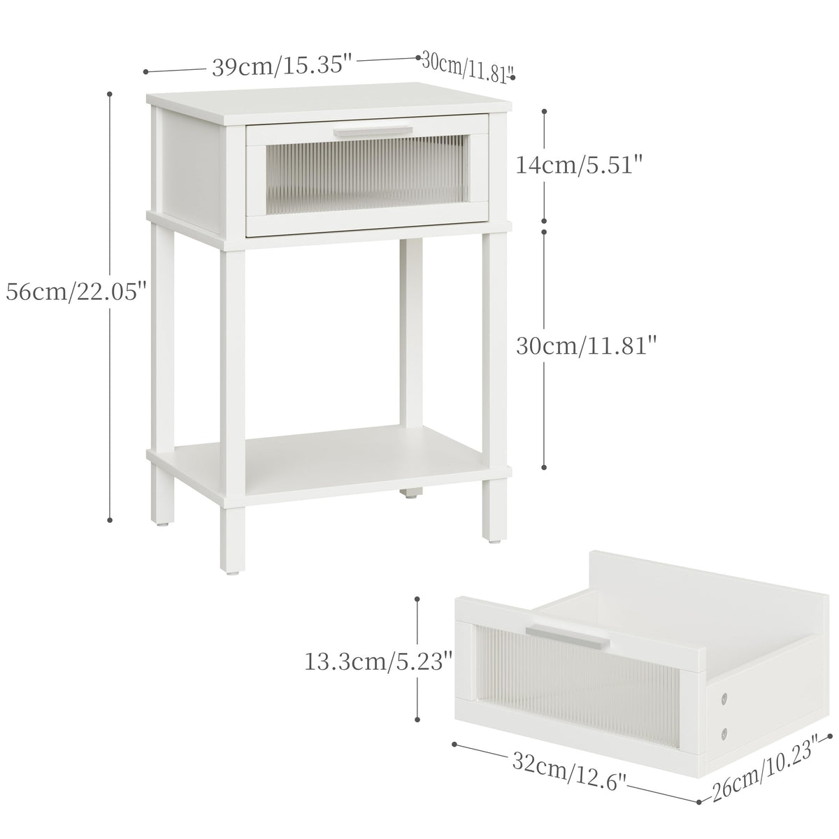 MMEOLUOOK nightstand moru glass drawer detail with privacy and light diffusion