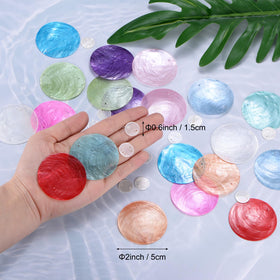 M METERXITY natural shell connectors, polished discs for creative wind chimes.