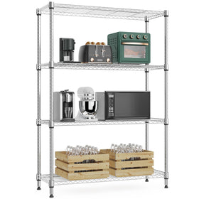 M MZG 1000lbs 4-tier shelf with carbon steel frame for heavy-duty storage