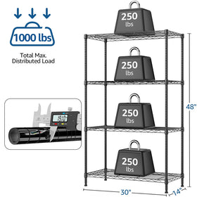MMZG 4-tier shelf with wheels enables flexible garage organization