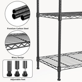 MMZG 5-tier shelf in garage or kitchen highlights versatile storage
