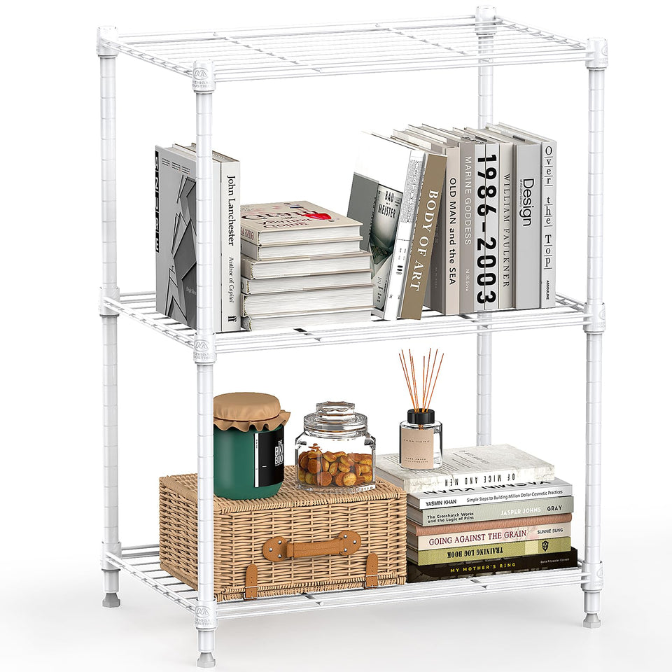 The M MZG 450lbs shelving unit shows quick setup and sturdy frame for any space.