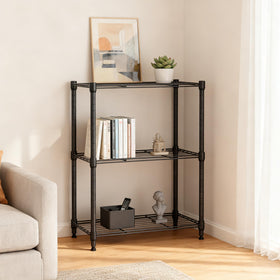 M MZG adjustable shelves enable flexible organization for varying item heights.