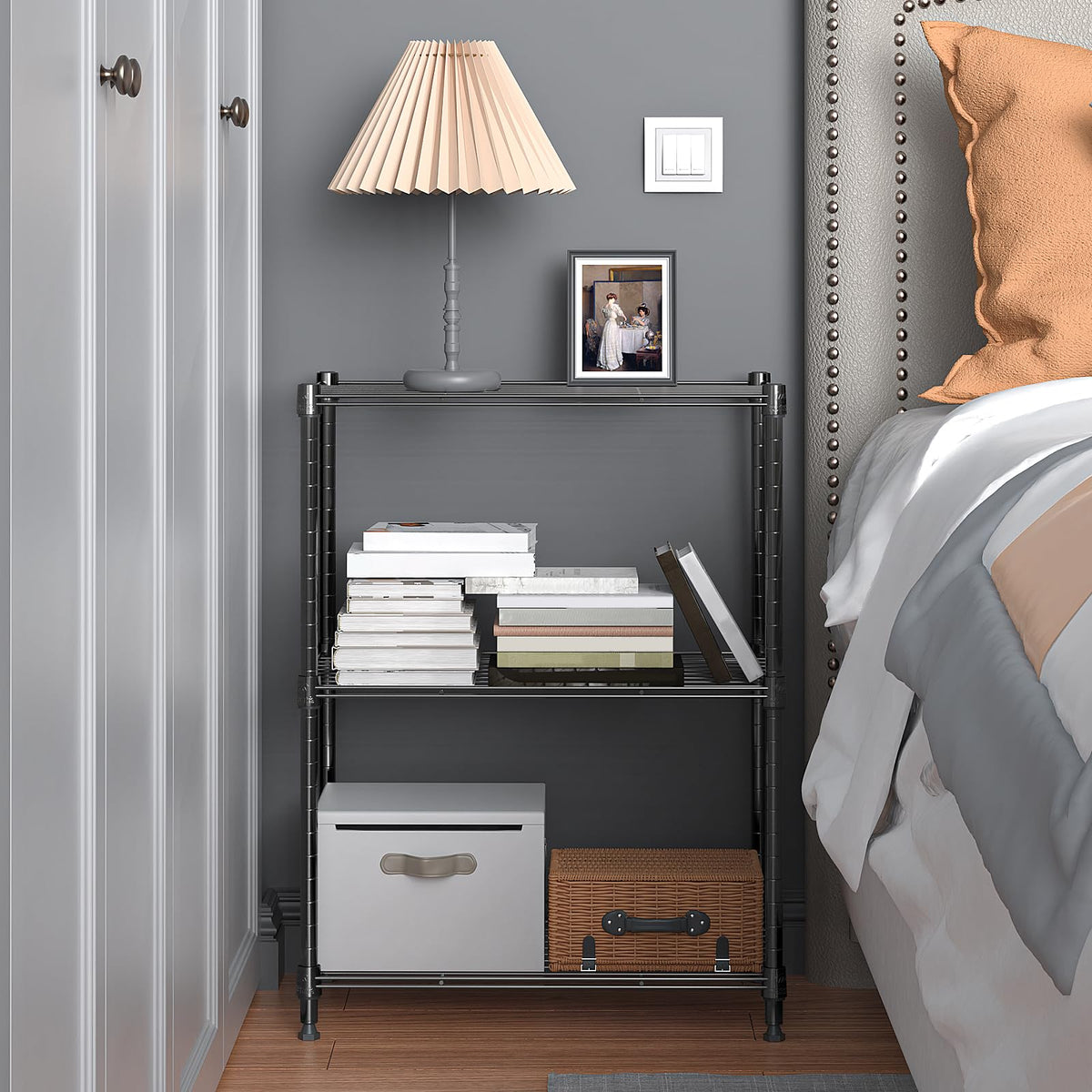 M MZG kitchen organization shelf maximizing counter space.