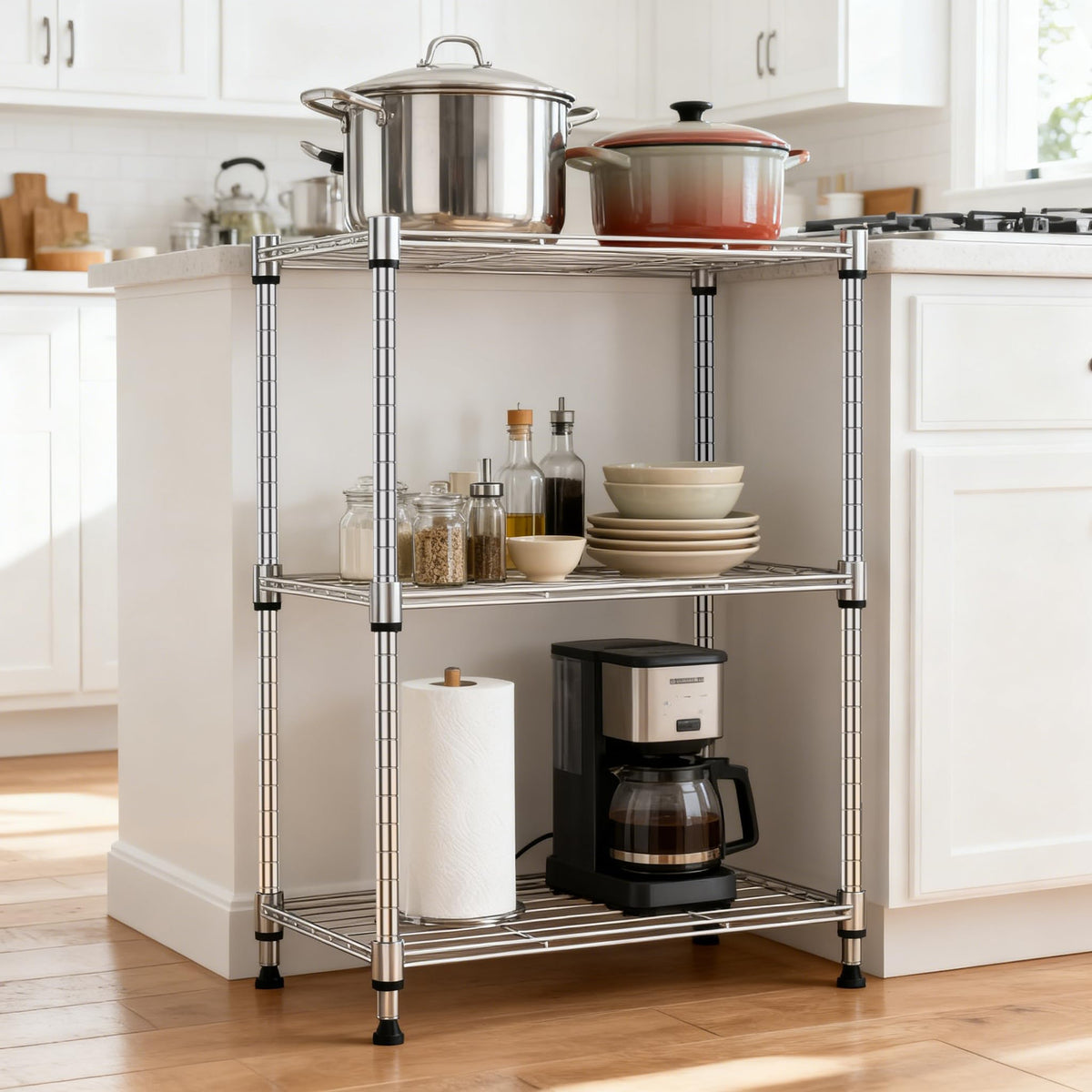 M MZG 450-lb rack tool-free assembly demonstrates quick, easy setup.
