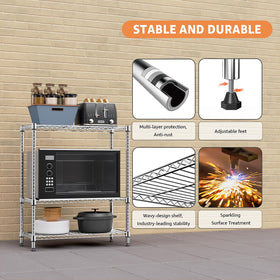 M MZG 750lbs shelving assembly steps illustrate tool free setup