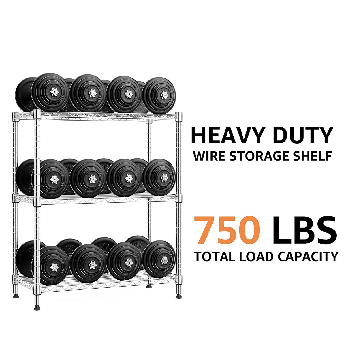 M MZG 750lbs shelving in pantry shows clutter free organization