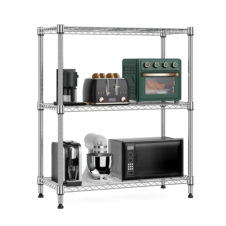 M MZG 750lbs shelving top view for sturdy storage in any room