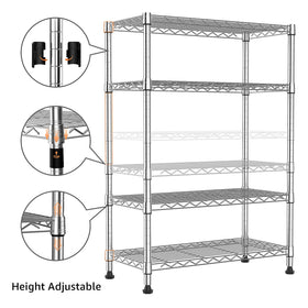 MMZG adjustable shelves configuration supports tall and bulky items.