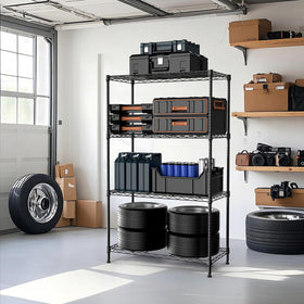 MMZG carbon steel construction emphasizes durable, long-lasting shelving for heavy-duty use