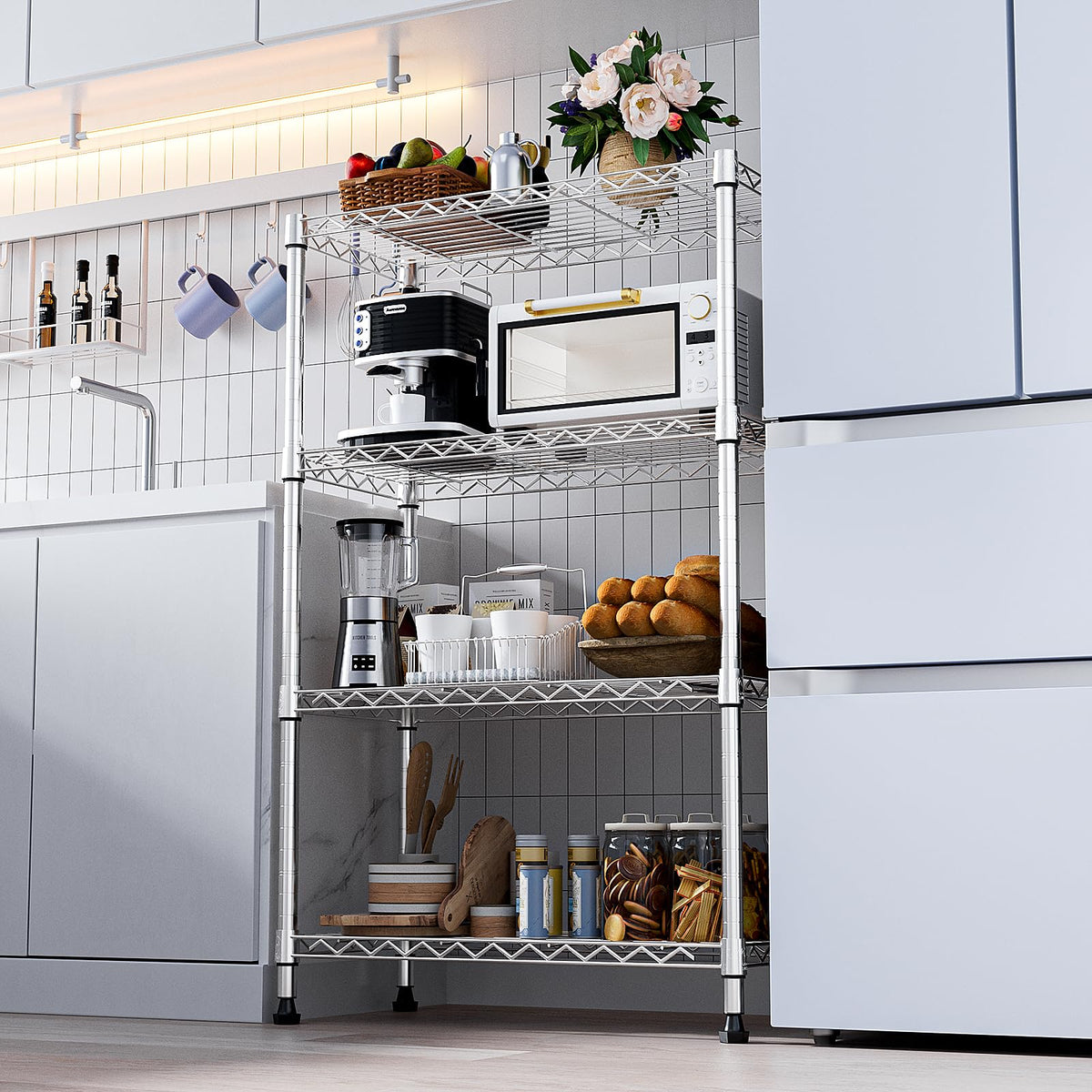 MMZG maximum capacity of 1000 lbs across four shelves.