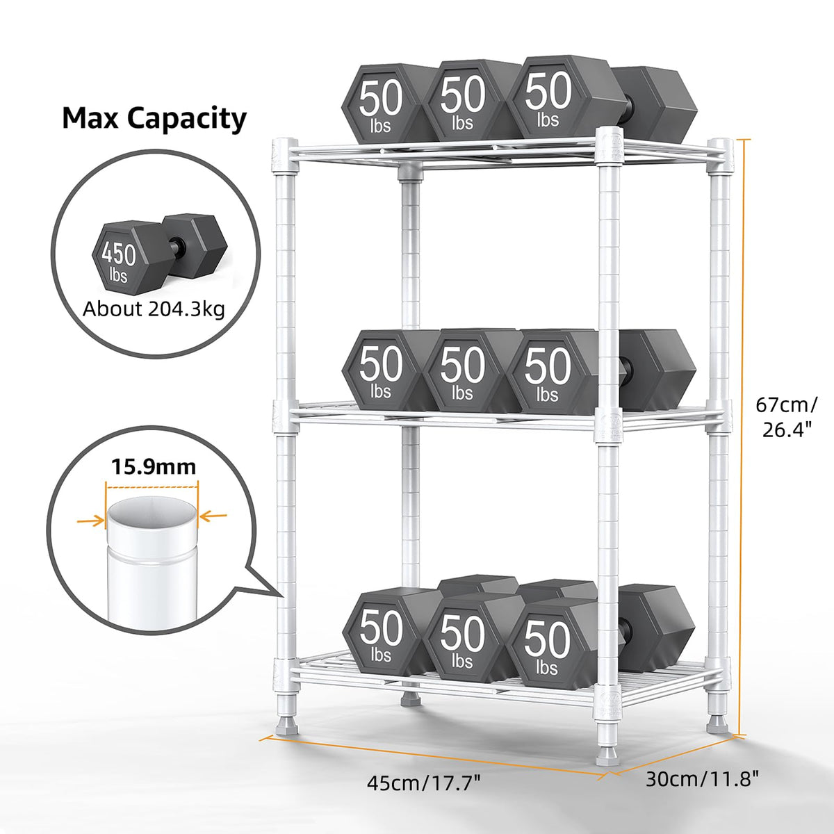 M MZG keeps clutter organized, ideal for kitchen, garage, or office.