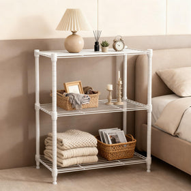 M MZG white finish adds a clean, versatile look for any room.