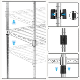 M MZG wire shelf and carbon steel frame close-up for durability