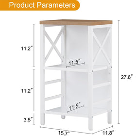 MNEETRUNG versatile end table or nightstand with storage.
