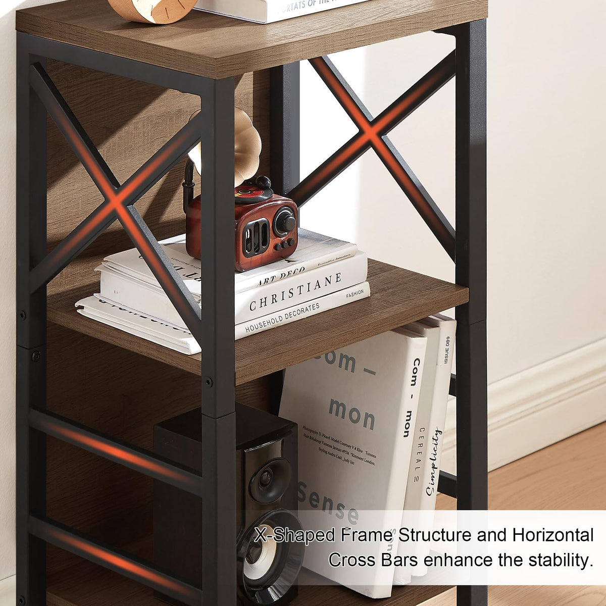 Adjustable feet keep the unit level on uneven floors
