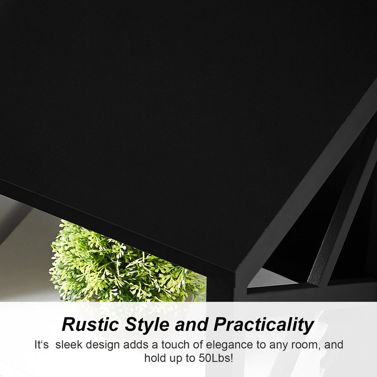 MNEETRUNG small bookshelf durable MDF construction supports varied items