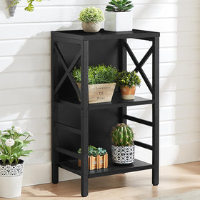 MNEETRUNG small bookshelf side view emphasizes slim profile ideal for tight corners