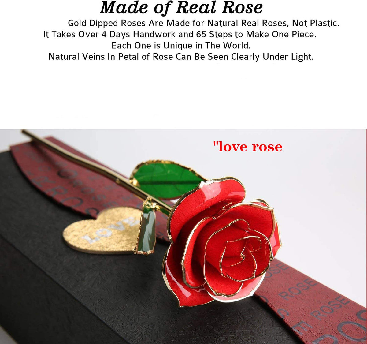 MNIEYU Gold Rose leaves and petals reveal intricate craftsmanship and a premium glow