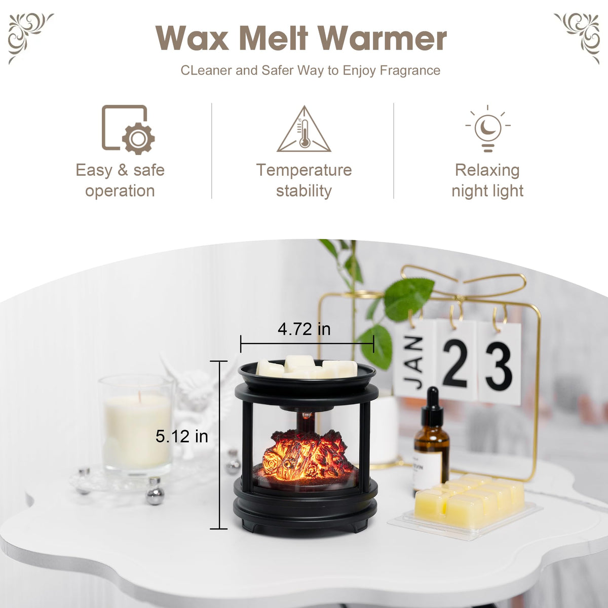 MOAFINA removable wax dish for easy cleaning and refills