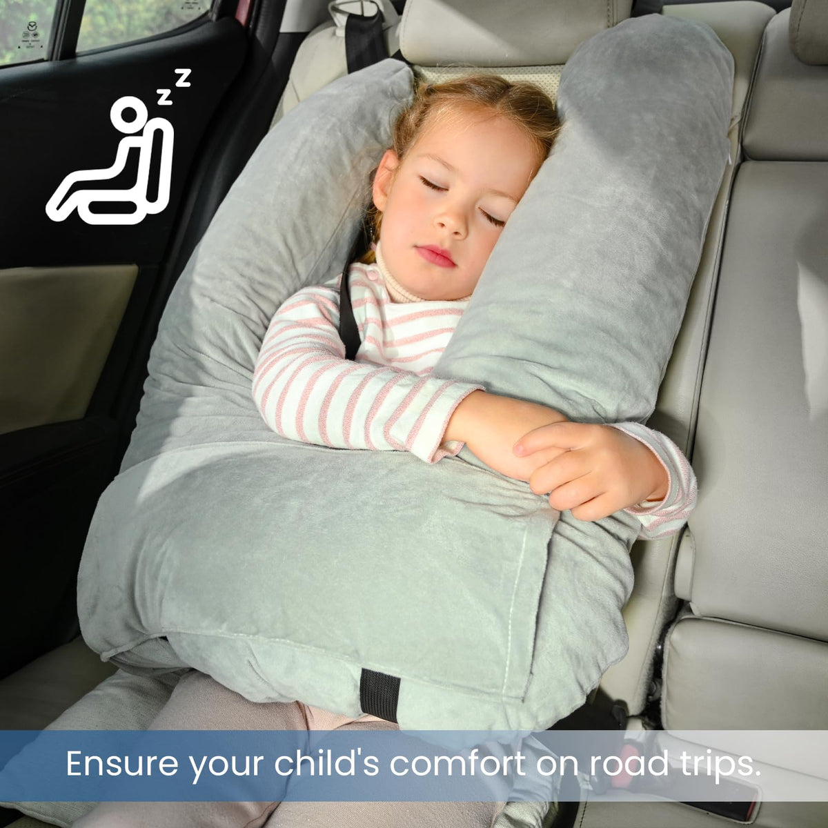 MOAOO seatbelt-friendly design maintains posture during long trips.