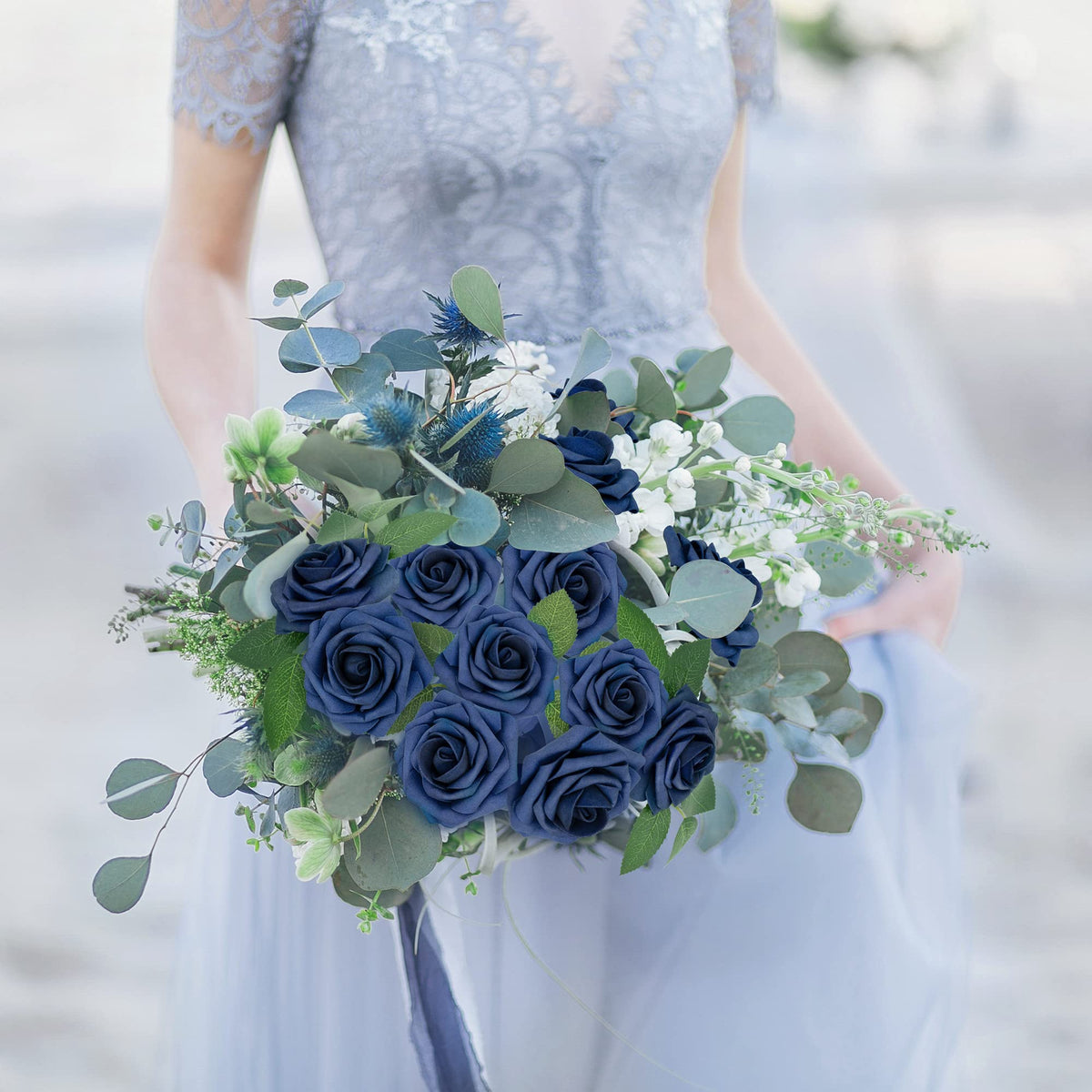 Mocoosy bulk blue roses for versatile party decorations and events