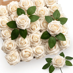 Mocoosy cream rose bulk with stems for DIY wedding bouquets