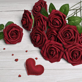 Mocoosy burgundy foam rose color stays vivid without fading.
