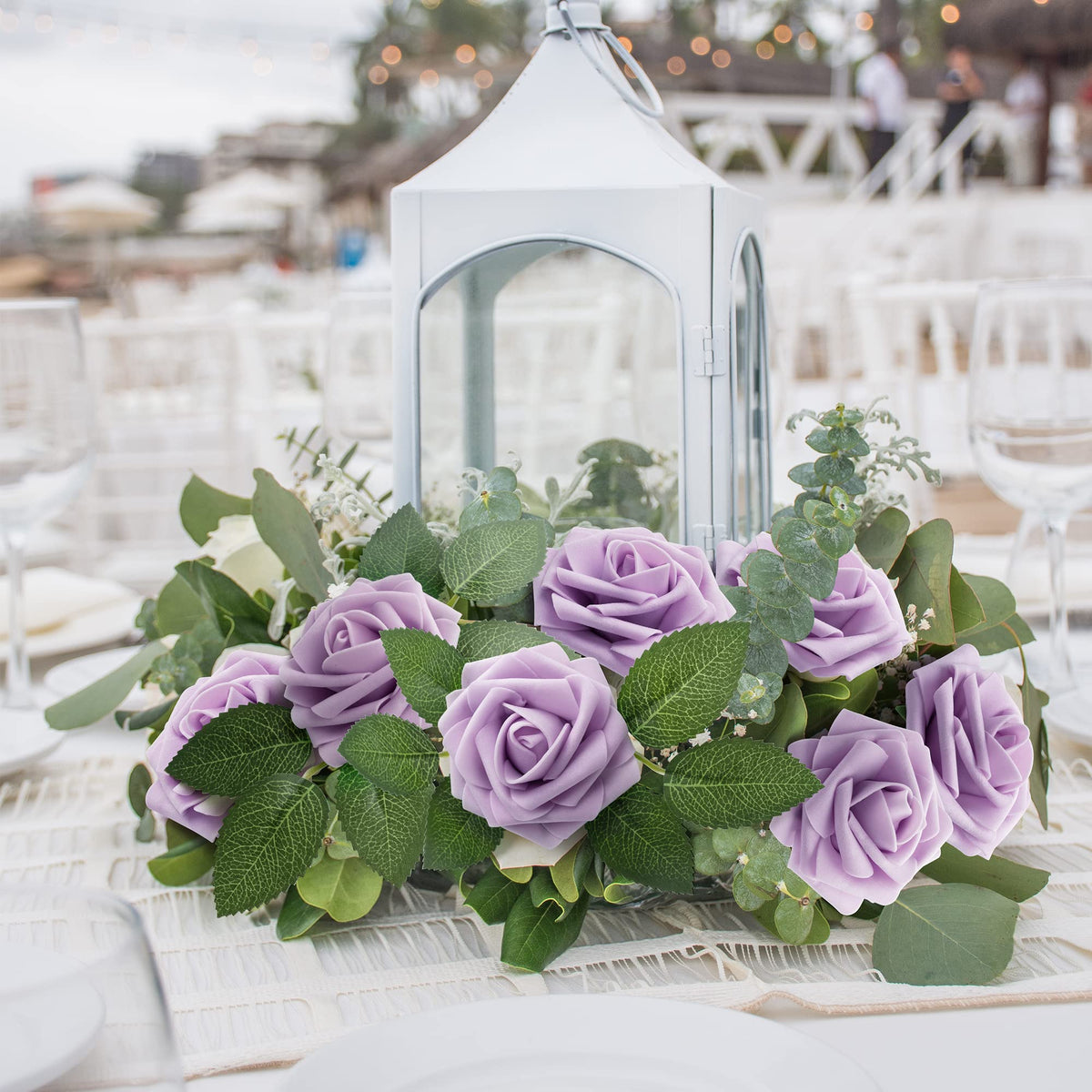 Mocoosy lavender rose artificial flowers home decor ideas for long-lasting display