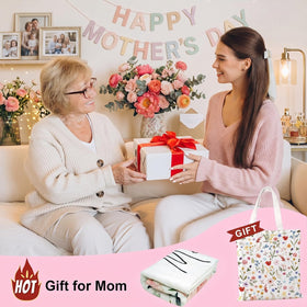 Mocsicka Mom Blanket on sofa demonstrates cozy, versatile living-room warmth.