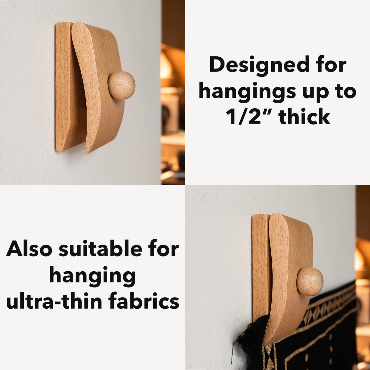 MOCTUS quilt hanger opening 1/2 inch fits many fabrics
