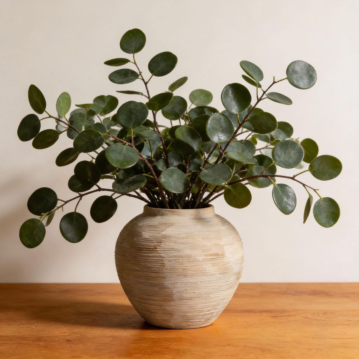 MoCuishle vase interior glaze holds water for fresh stems.