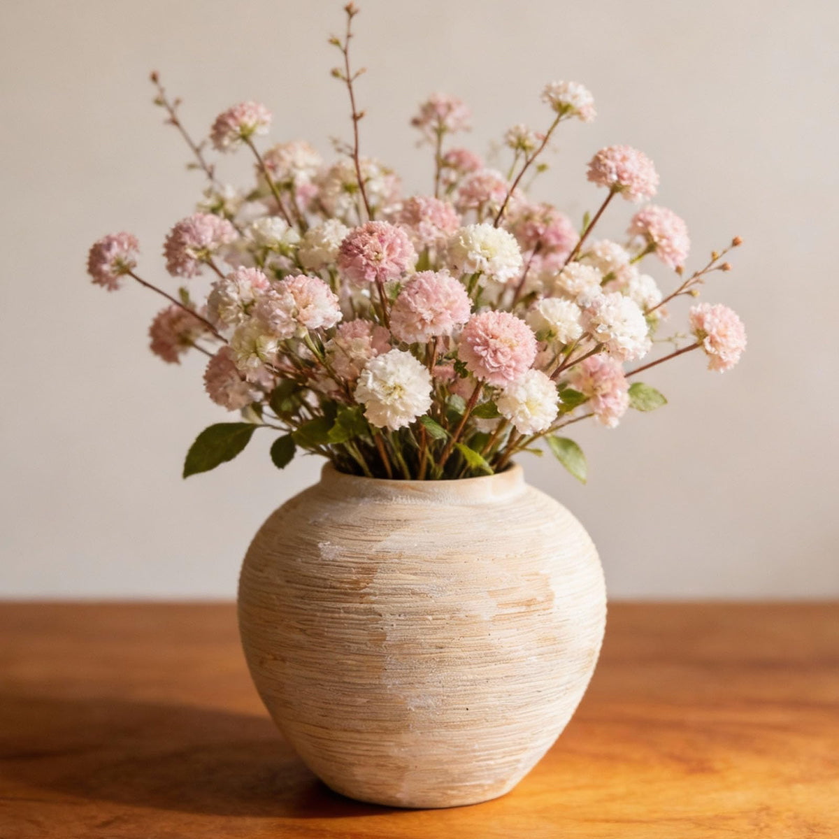 MoCuishle vase ribbed textured clay close-up, adds tactile elegance to any shelf.