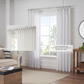 Two-inch outer diameter Cambria rings hold two panels securely.