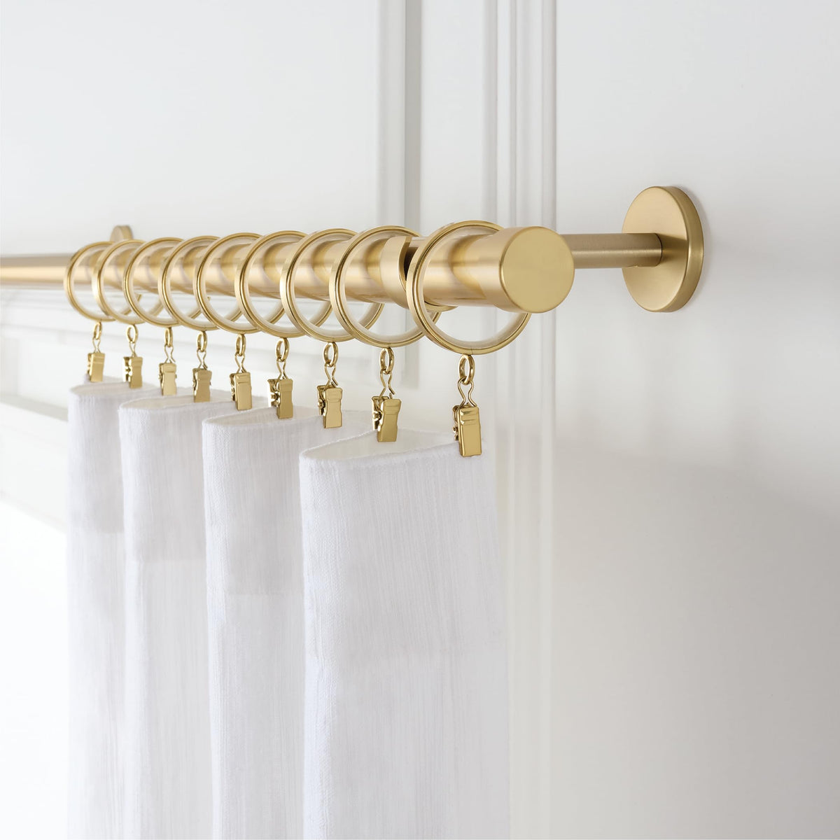 MODE Cambria designer series 18-count curtain rings for quick hanging and clean styling.