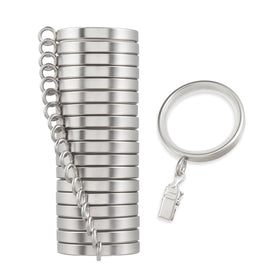 MODE Cambria Designer Series easy glide rings in brushed nickel for quiet movement.
