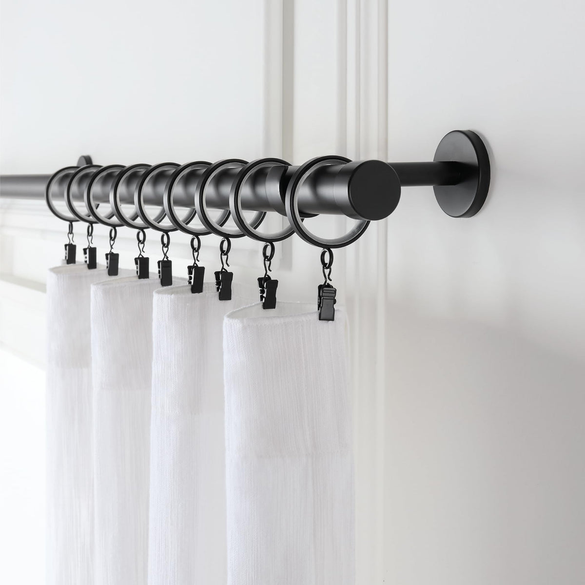 Mode Cambria easy glide nylon inserts ensure smooth, quiet curtain movement.