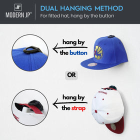 Durable wall hat rack from Modern JP protects hats while providing a strong hold.