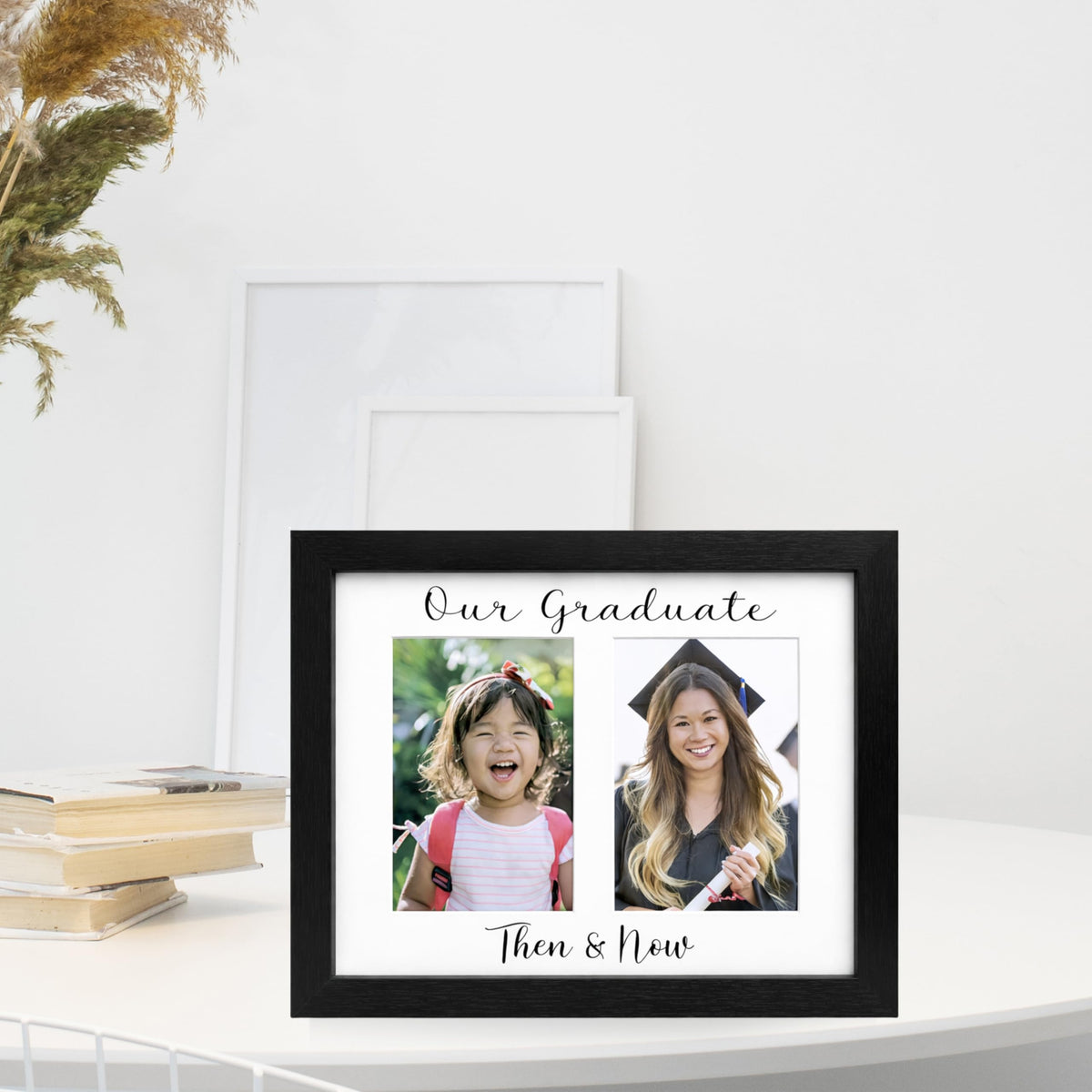 Modern Mama Memories frame back with built-in wall hook for versatile display options.