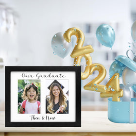 Modern Mama Memories frame wood grain detail enhancing home or party decor.