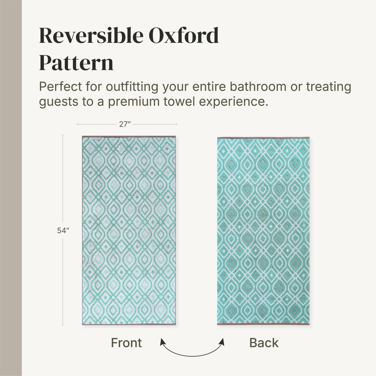 Aqua Oxford design brings vibrant color and timeless charm to your bathroom.
