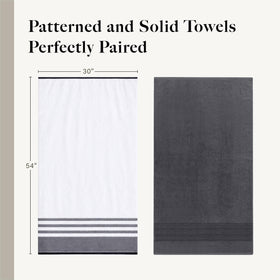 Modern Threads bath towel 30x54 charcoal highlights luxury and strong absorbency.