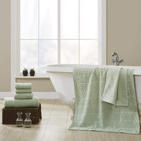 Close-up of Modern Threads towels showing plush texture and 600 GSM softness.