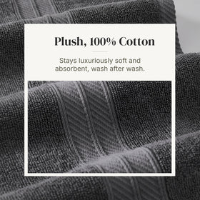 Dark gray tone of Modern Threads Botanical Vine towels complements modern decor.