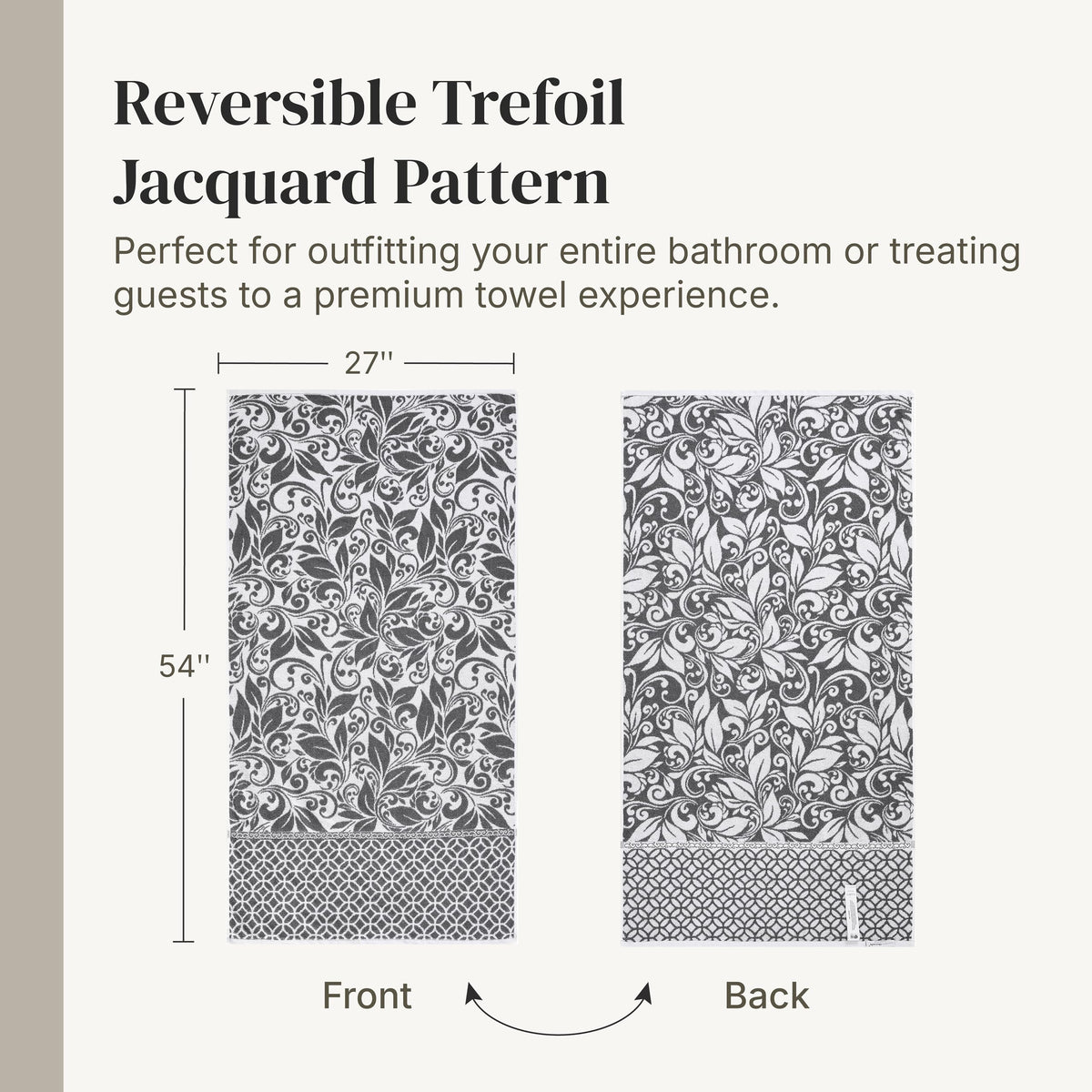 Botanical Vine set arranged on a bathroom rack for a spa-ready look.