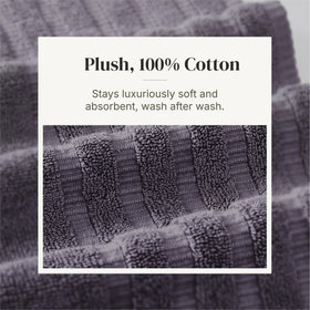 Oxford design detail on Modern Threads Classic Diamond towels adds timeless charm to the bath.