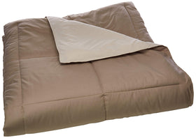 Modern Threads reversible comforter in taupe-champagne colorway for versatile styling and year-round warmth