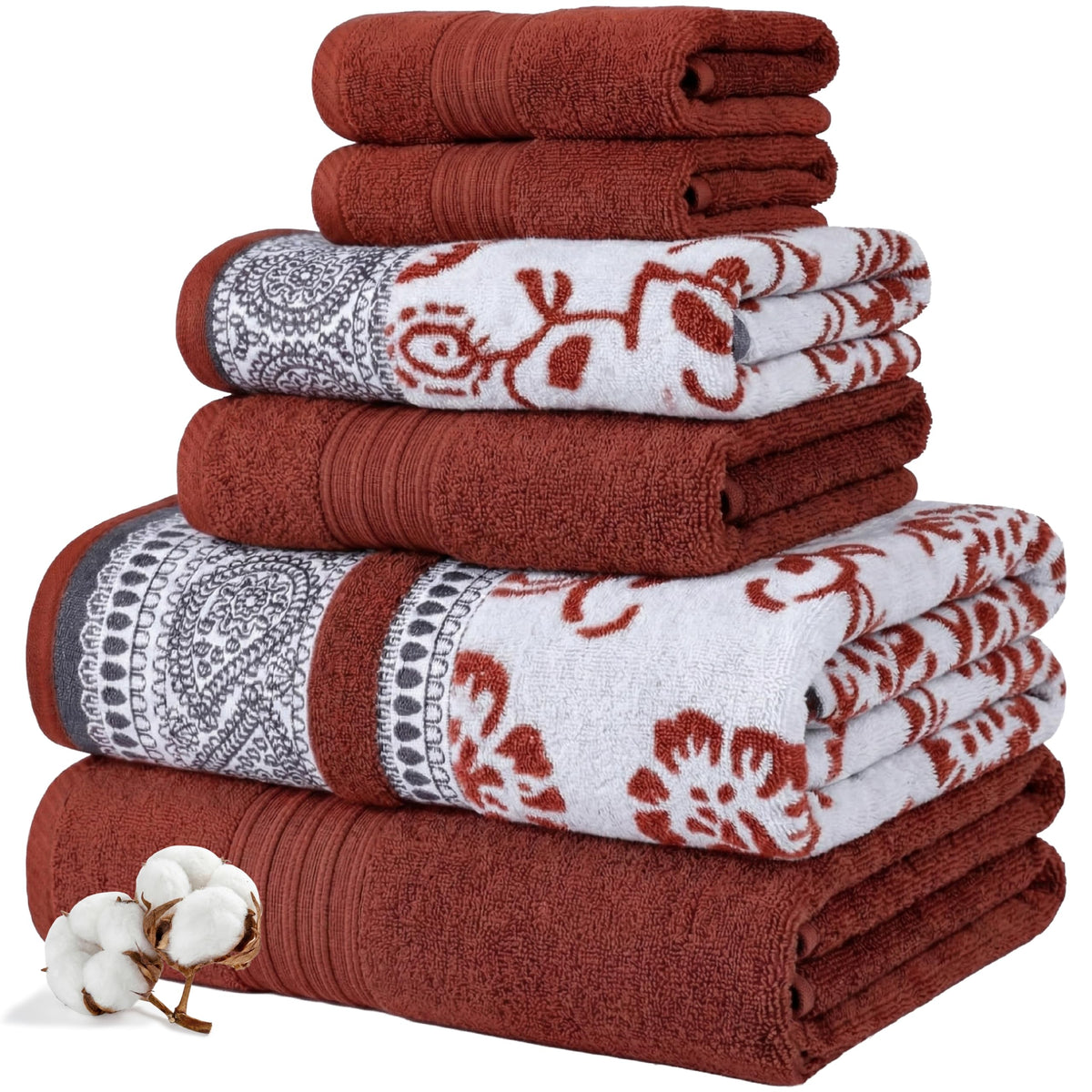 Modern Threads Floral Trail bath towel plush absorbency for daily use