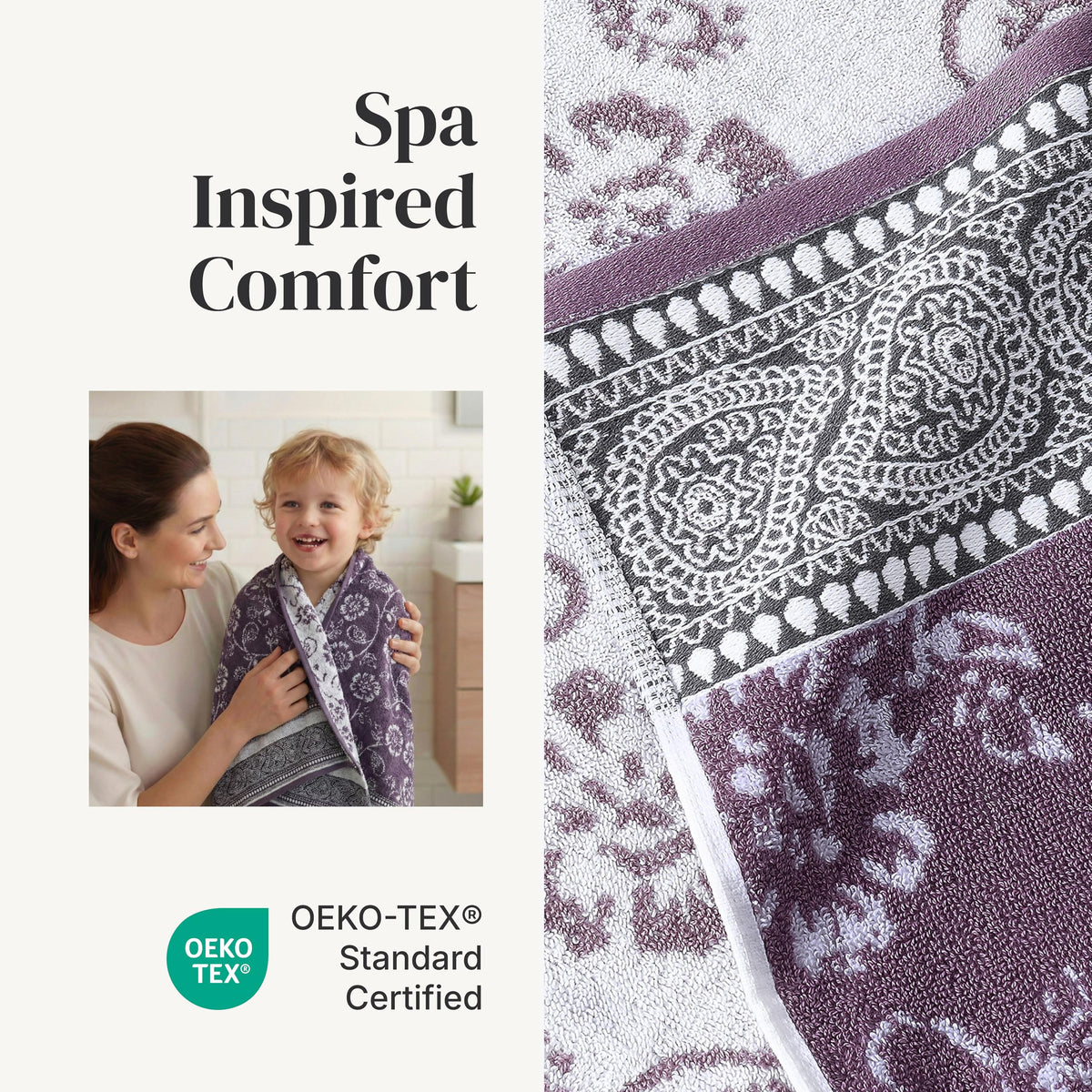 Modern Threads Floral Trail hand towel 16x28, quick-dry performance for busy mornings.