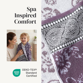 Modern Threads Floral Trail hand towel 16x28, quick-dry performance for busy mornings.